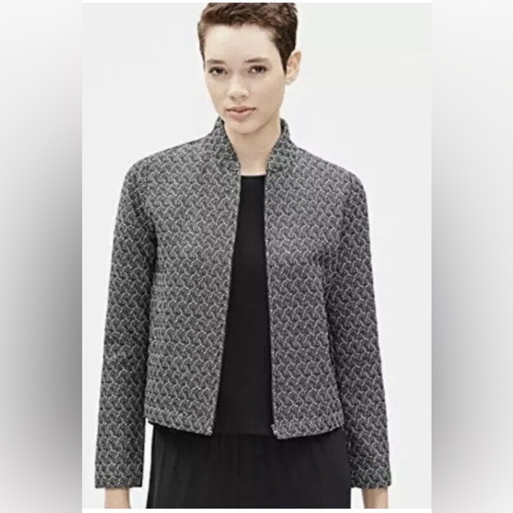 NWOT. Eileen Fisher. Rosette Jacquard Jacket. Size Small.
